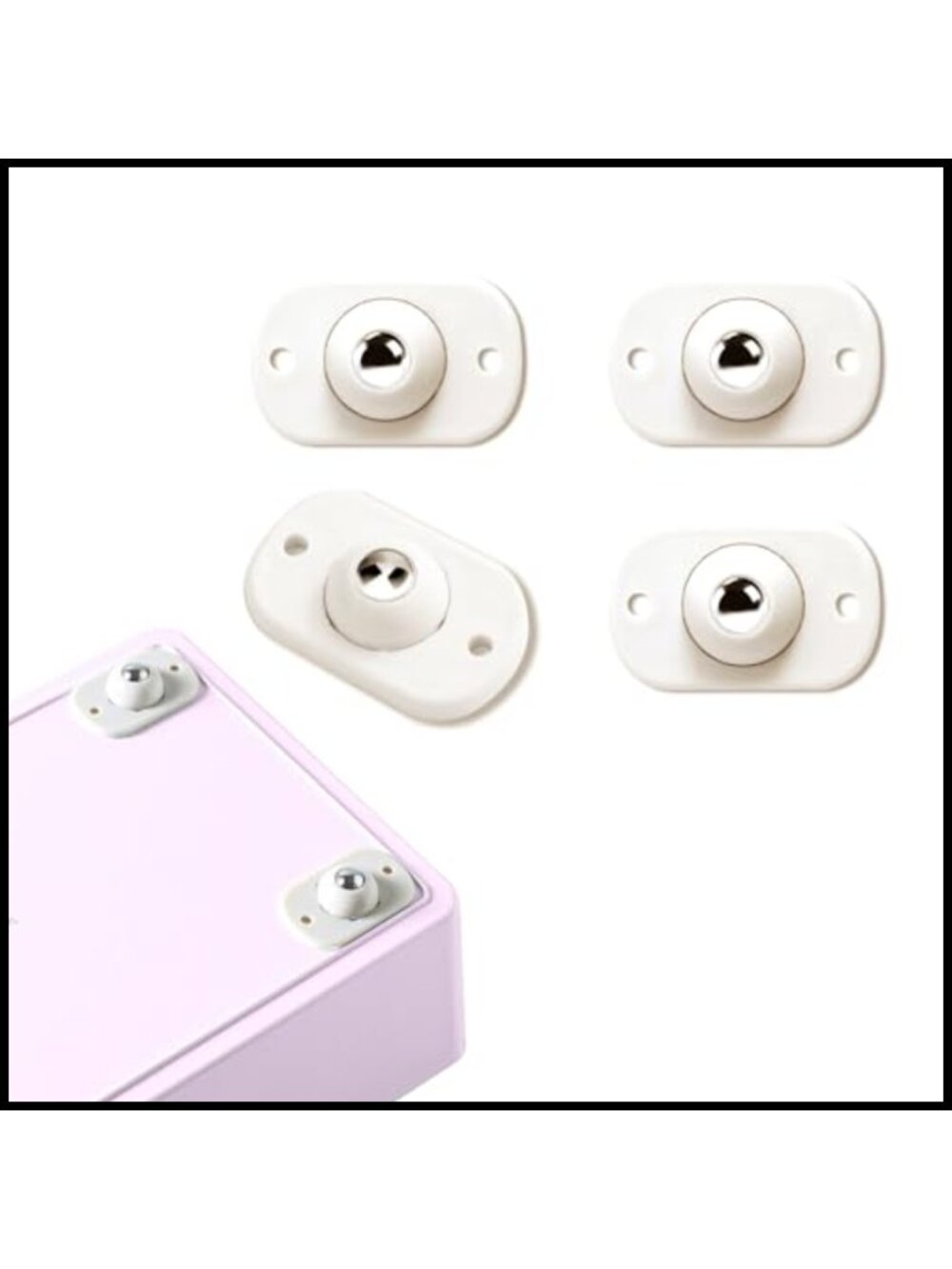 Self Adhesive Mini Ball Casters Swivel Wheels for Storage Boxes 4 Pcs